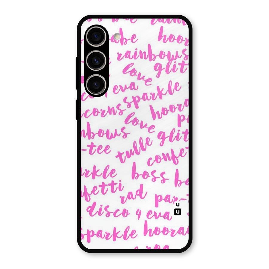 Sparkle Love Metal Back Case for Galaxy S23 Plus