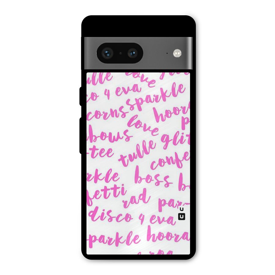 Sparkle Love Metal Back Case for Google Pixel 7