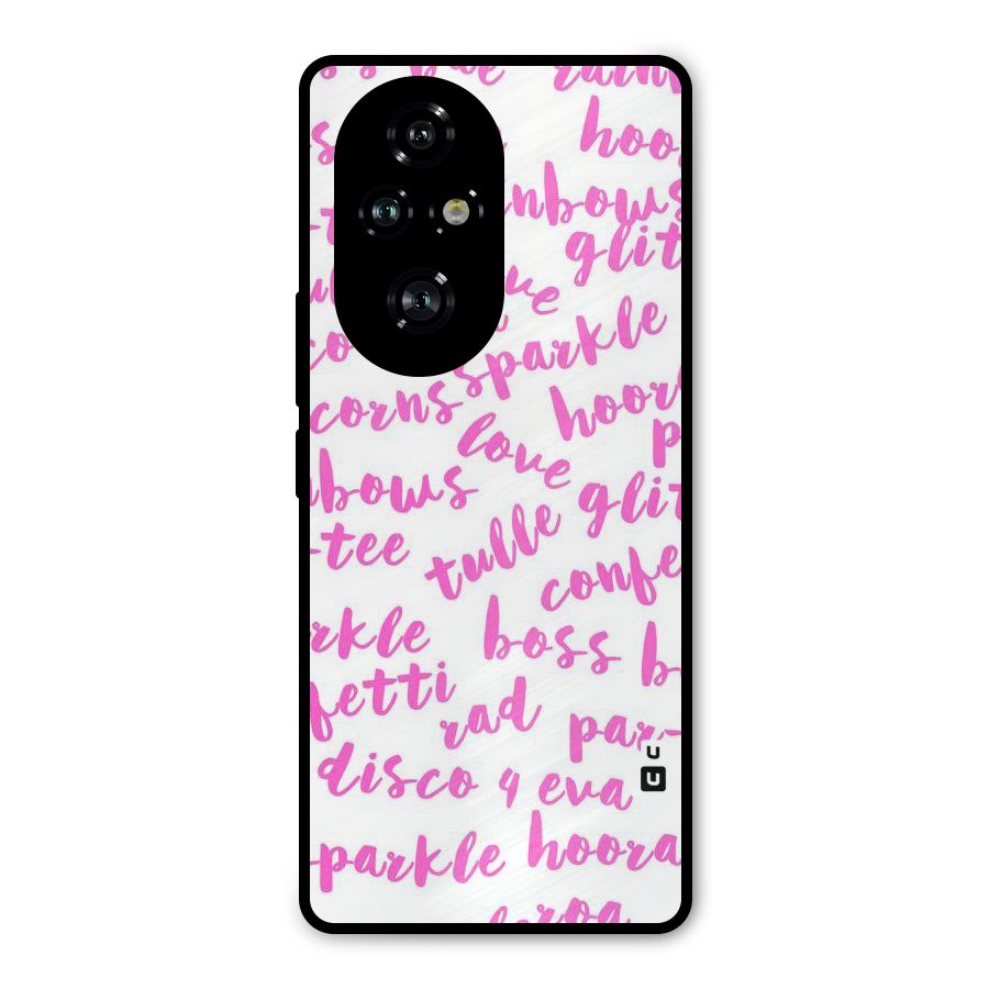 Sparkle Love Metal Back Case for Honor 200 Pro