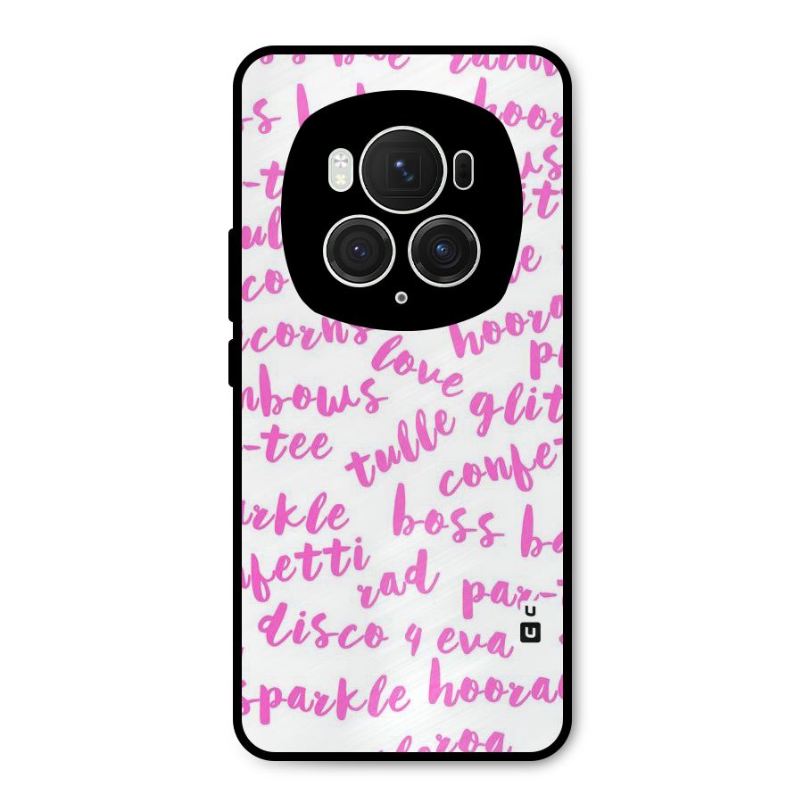 Sparkle Love Metal Back Case for Honor Magic6 Pro