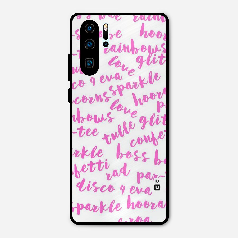 Sparkle Love Metal Back Case for Huawei P30 Pro