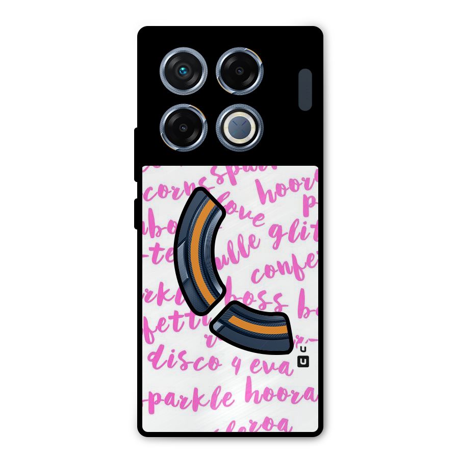 Sparkle Love Metal Back Case for Infinix GT 20 Pro