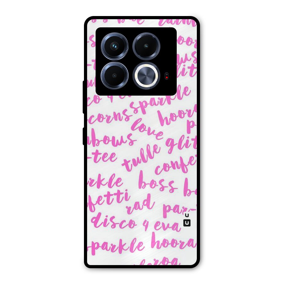 Sparkle Love Metal Back Case for Infinix Note 40 5G