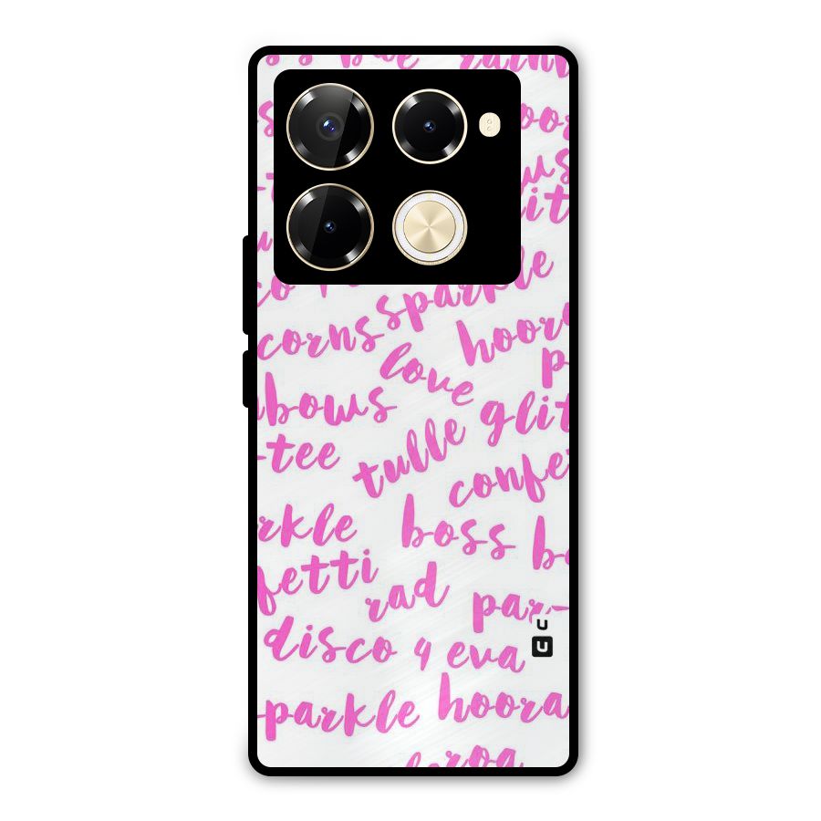 Sparkle Love Metal Back Case for Infinix Note 40 Pro Plus