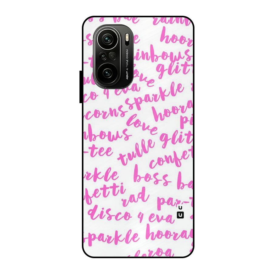 Sparkle Love Metal Back Case for Mi 11X Pro