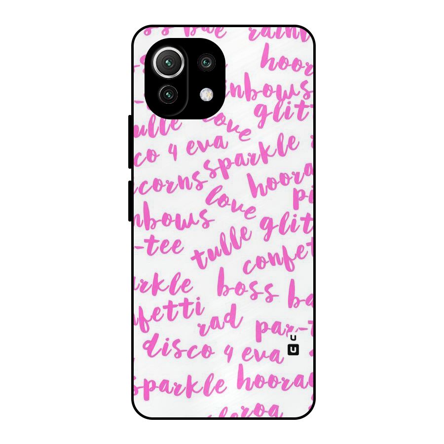 Sparkle Love Metal Back Case for Mi 11 Lite NE 5G