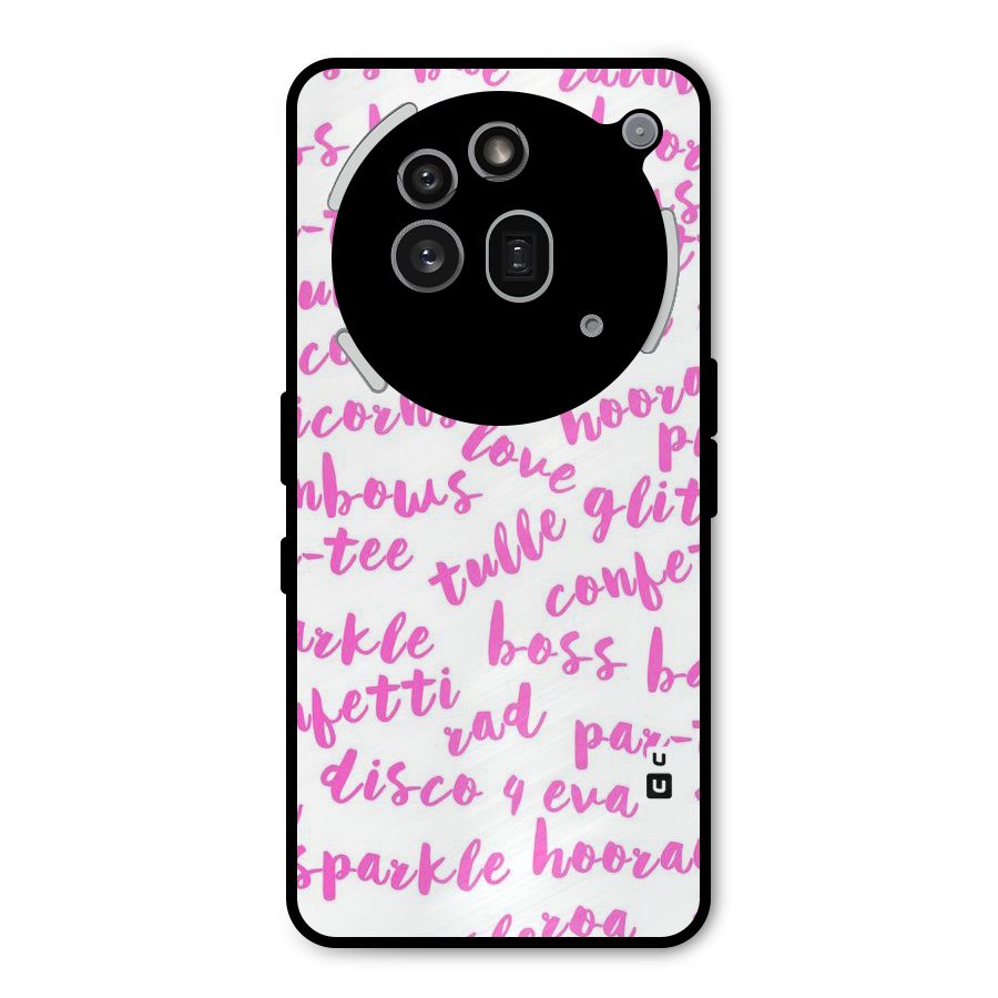 Sparkle Love Metal Back Case for Nothing Phone 3a Pro