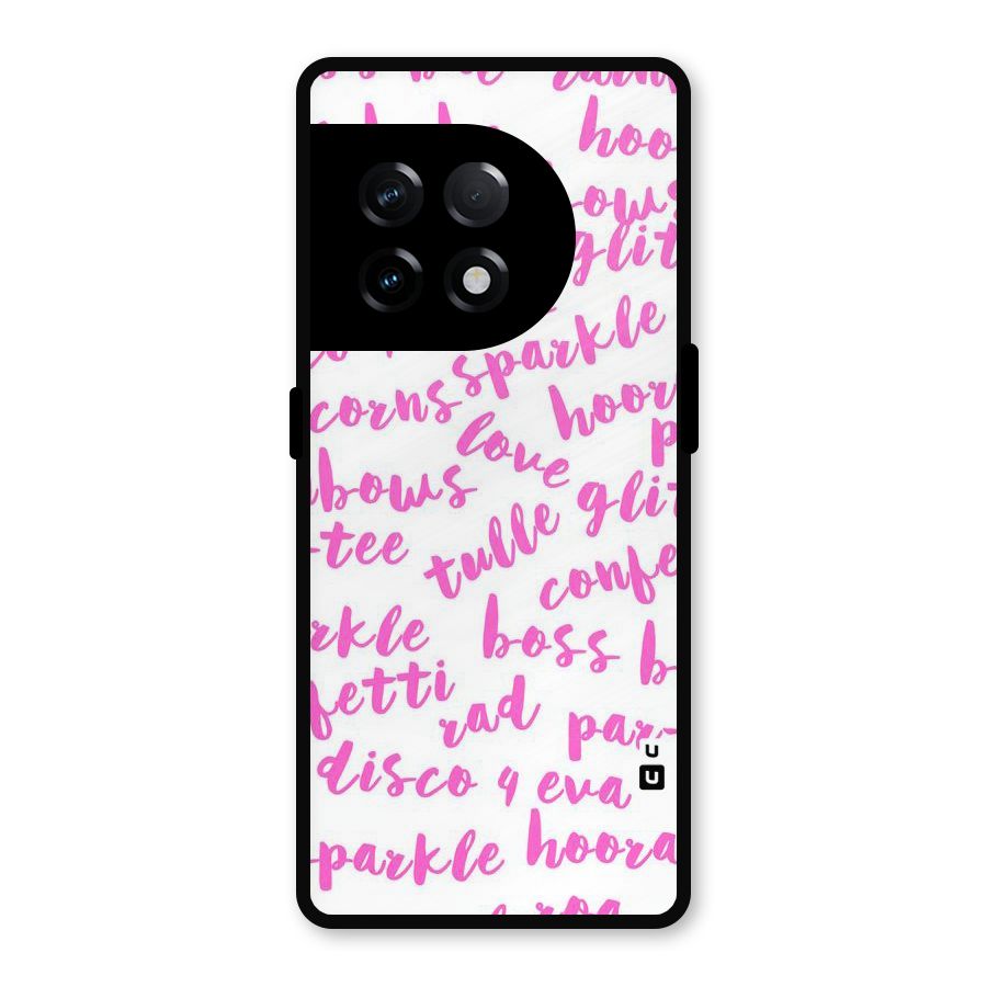 Sparkle Love Metal Back Case for OnePlus 11R