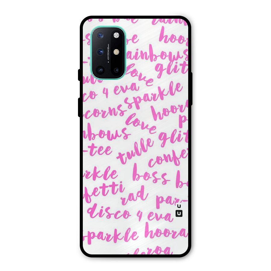 Sparkle Love Metal Back Case for OnePlus 8T