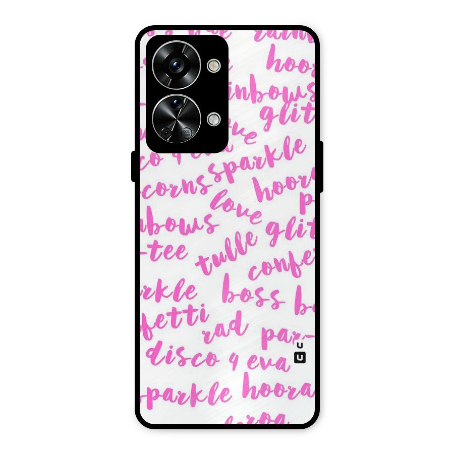 Sparkle Love Metal Back Case for OnePlus Nord 2T
