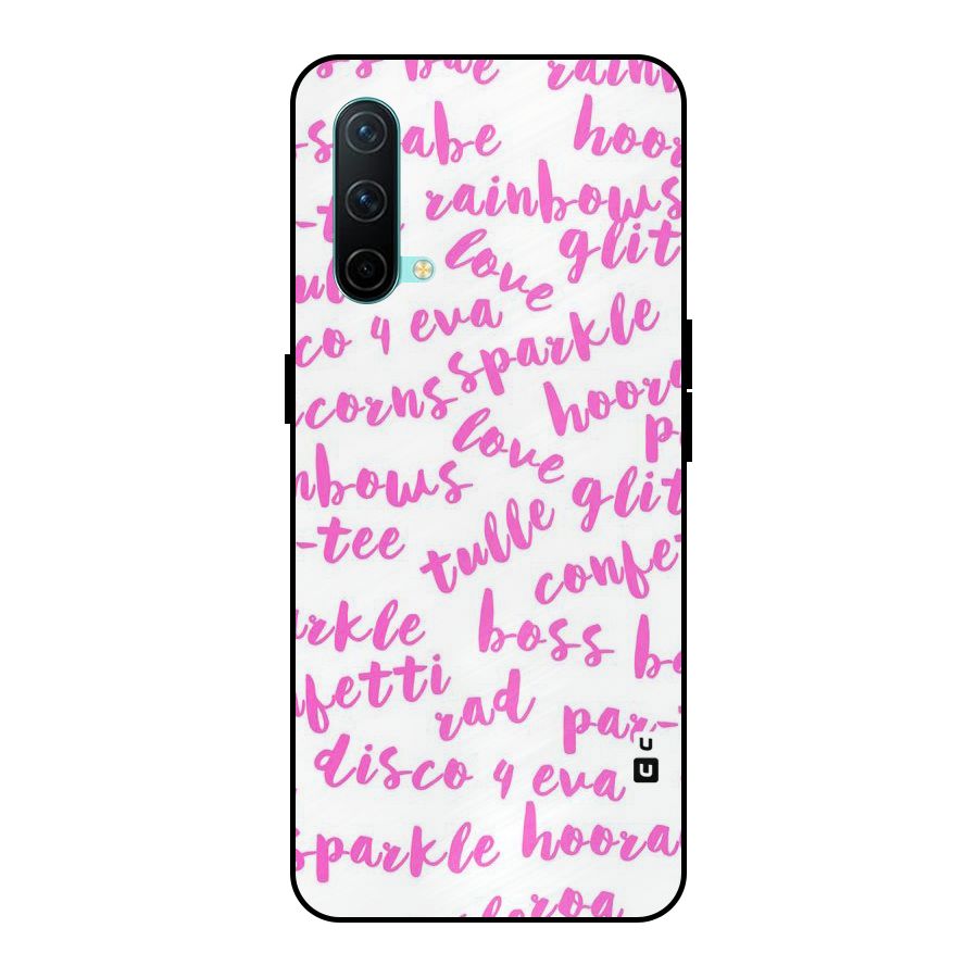 Sparkle Love Metal Back Case for OnePlus Nord CE 5G