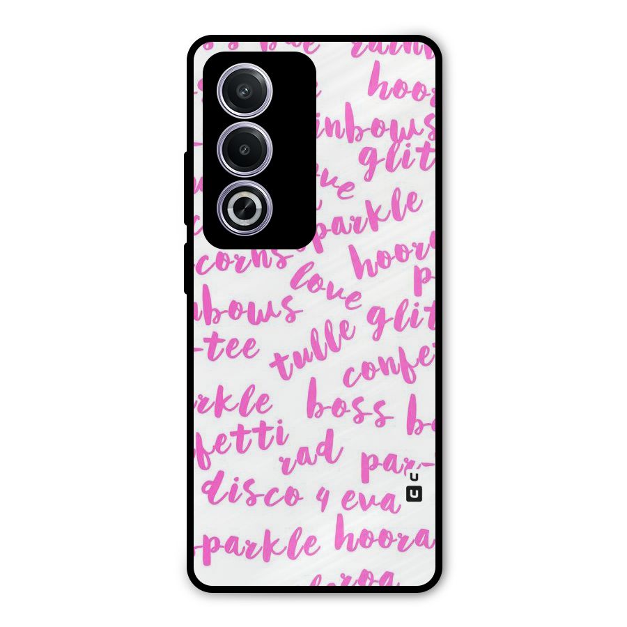 Sparkle Love Metal Back Case for Oppo A3 Pro