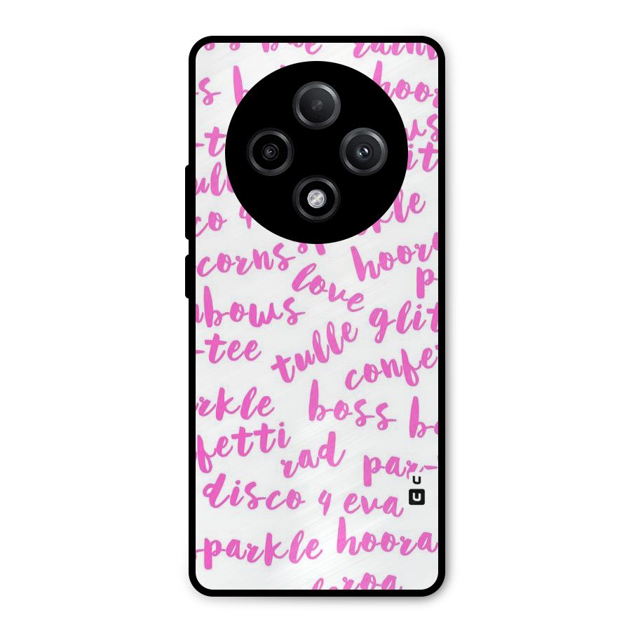 Sparkle Love Metal Back Case for Oppo F27 Pro Plus