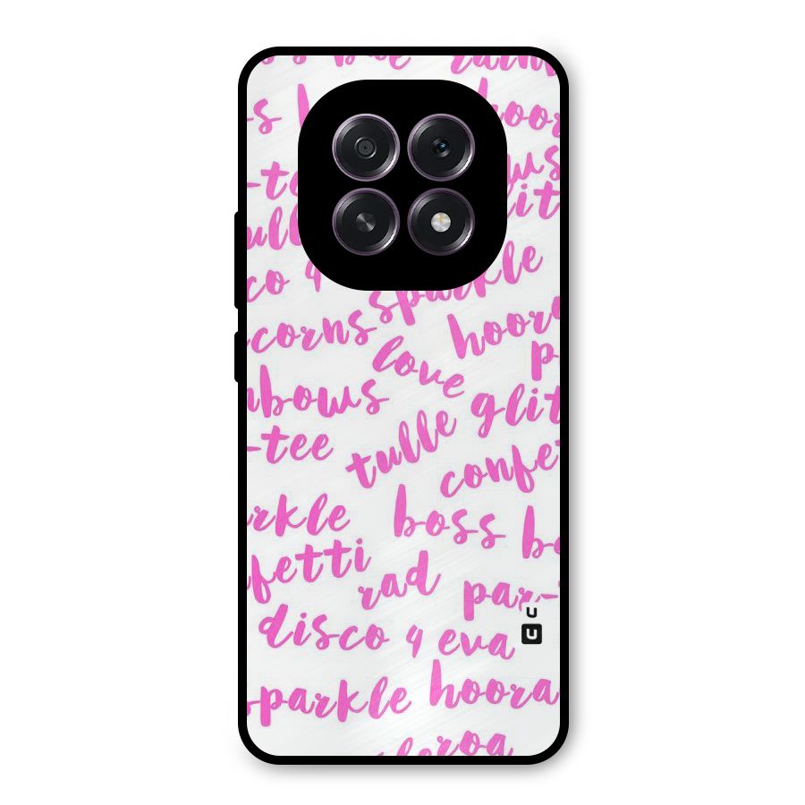 Sparkle Love Metal Back Case for Oppo F29