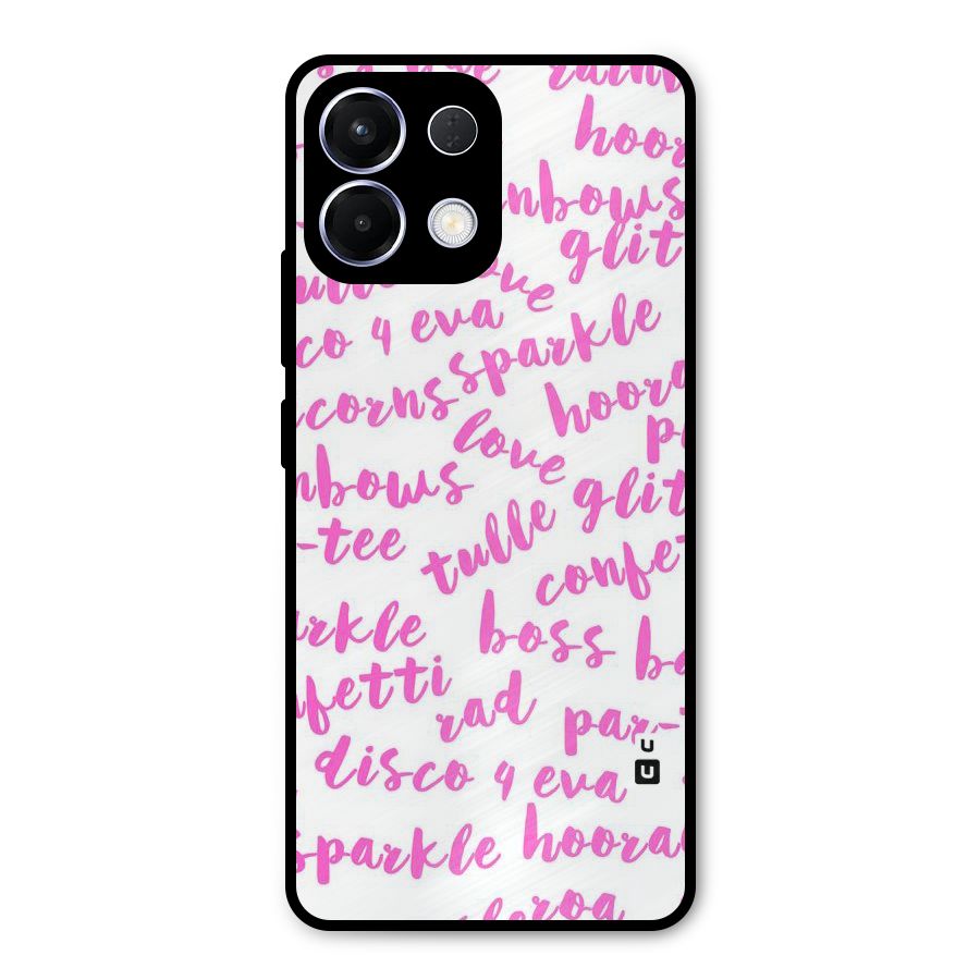 Sparkle Love Metal Back Case for Oppo K13
