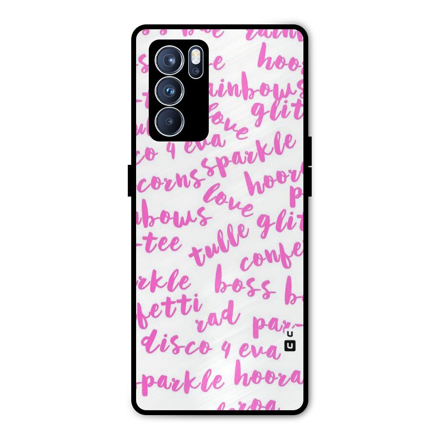 Sparkle Love Metal Back Case for Oppo Reno6 Pro 5G