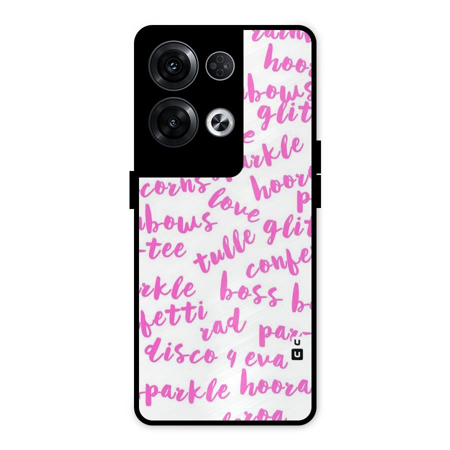 Sparkle Love Metal Back Case for Oppo Reno8 Pro 5G