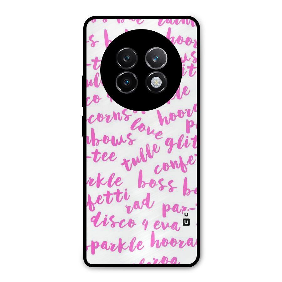 Sparkle Love Metal Back Case for Realme 13 Plus