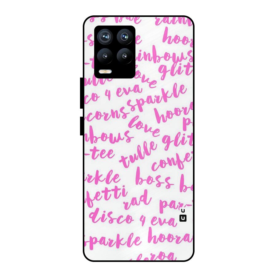 Sparkle Love Metal Back Case for Realme 8 Pro