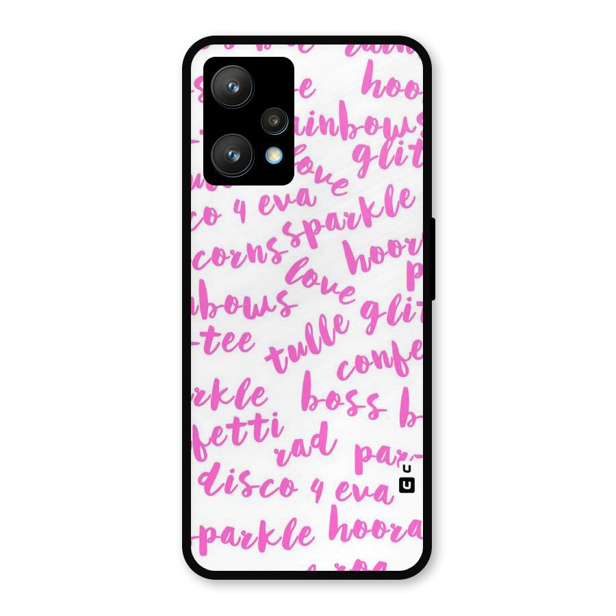 Sparkle Love Metal Back Case for Realme 9