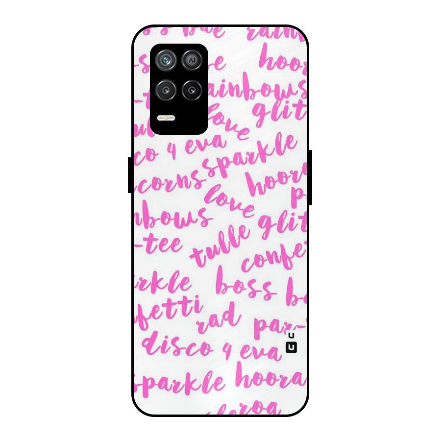 Sparkle Love Metal Back Case for Realme 9 5G