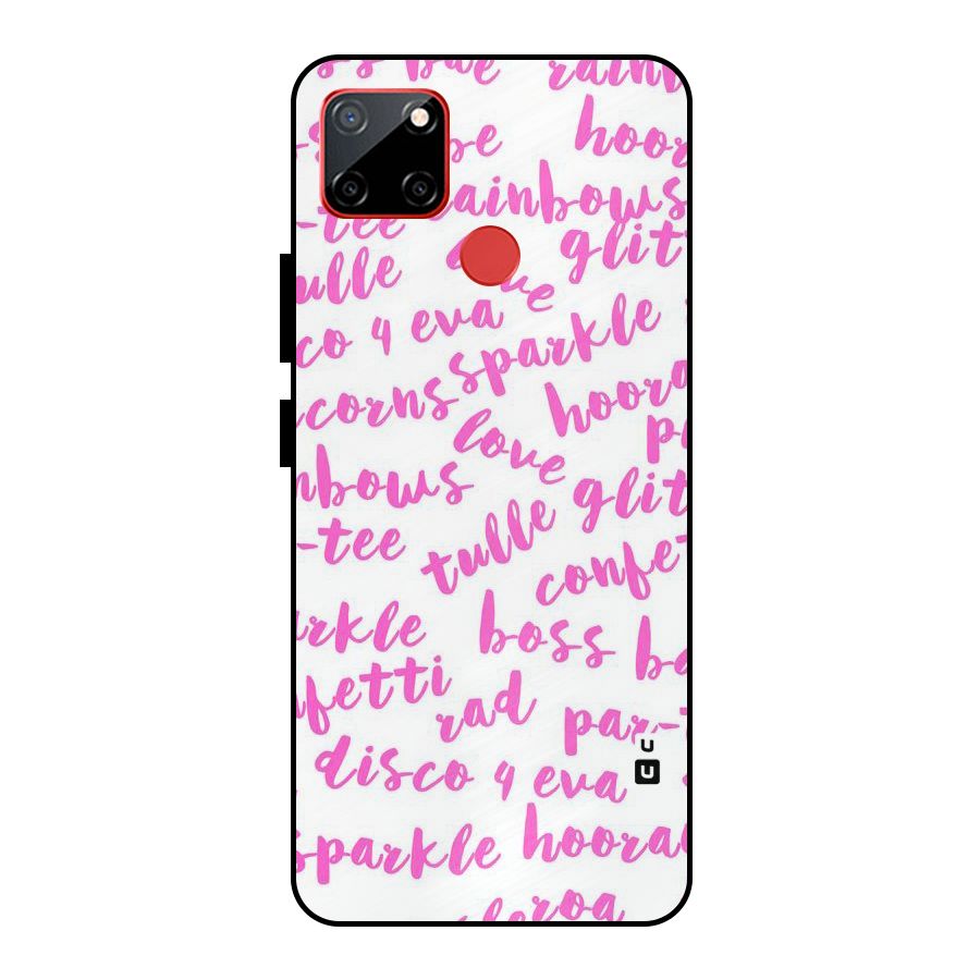 Sparkle Love Metal Back Case for Realme C12