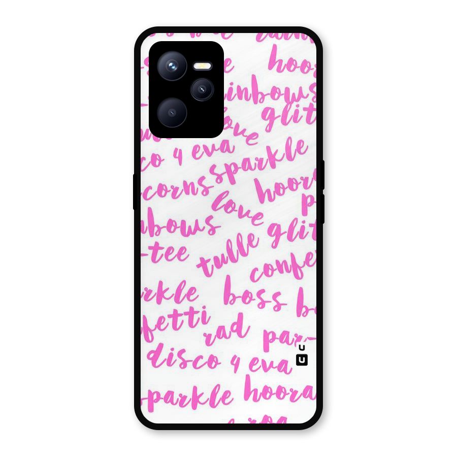 Sparkle Love Metal Back Case for Realme C35