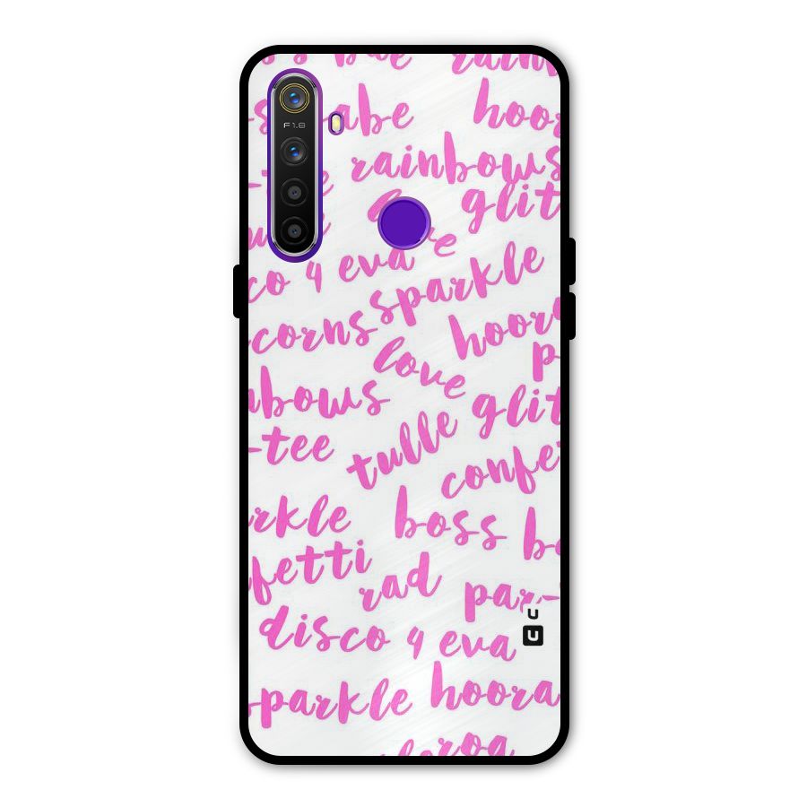 Sparkle Love Metal Back Case for Realme Narzo 10