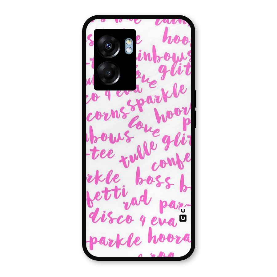 Sparkle Love Metal Back Case for Realme Narzo 50 5G