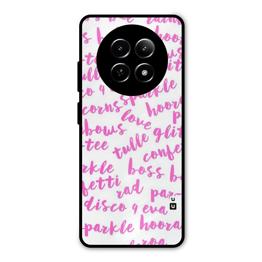 Sparkle Love Metal Back Case for Realme Narzo 70x 5G