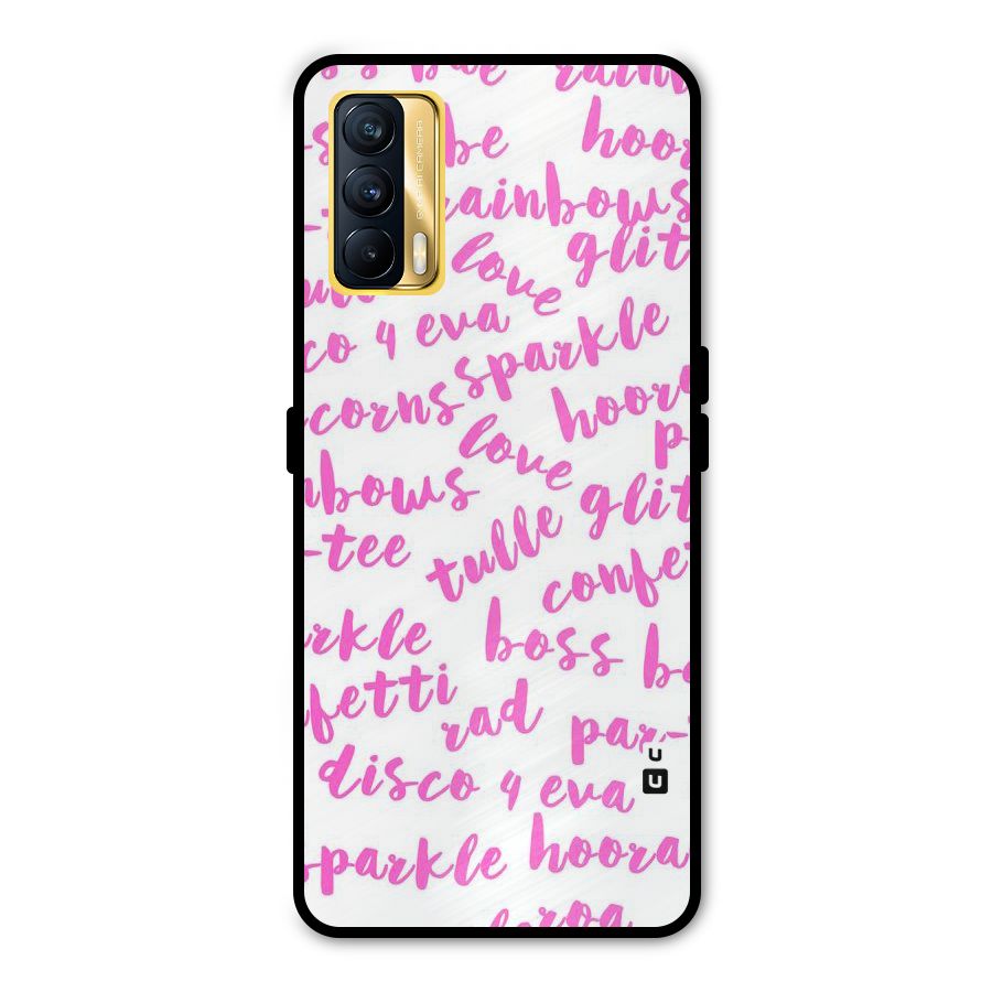 Sparkle Love Metal Back Case for Realme X7