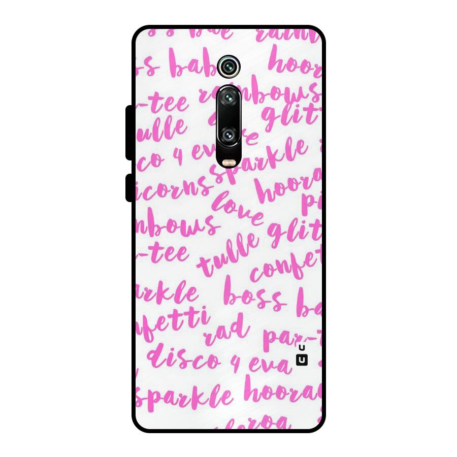 Sparkle Love Metal Back Case for Redmi K20 Pro