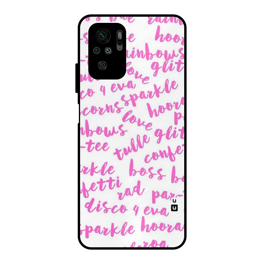 Sparkle Love Metal Back Case for Redmi Note 10S