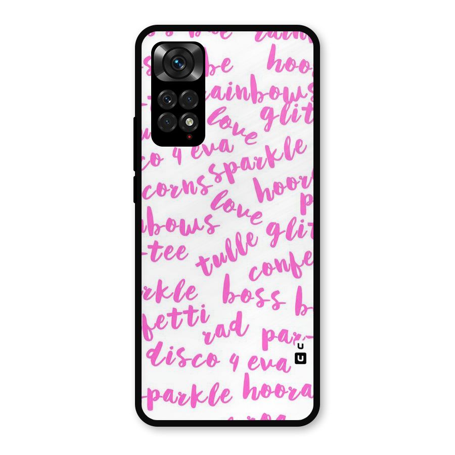 Sparkle Love Metal Back Case for Redmi Note 11s