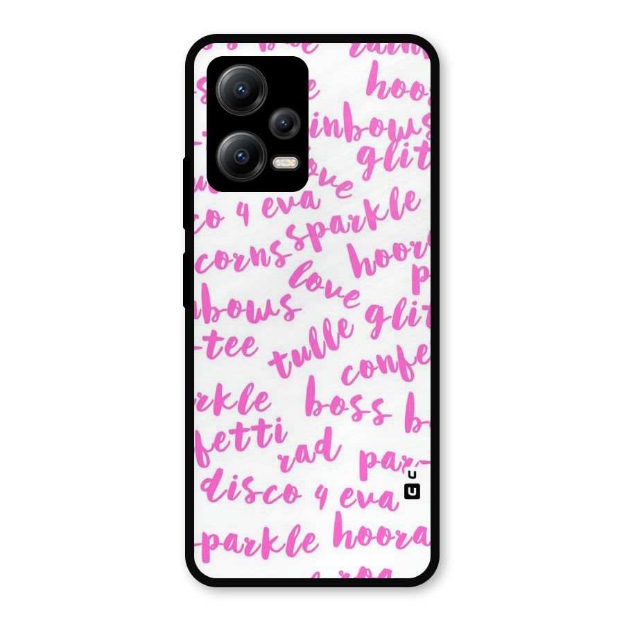 Sparkle Love Metal Back Case for Redmi Note 12 5G