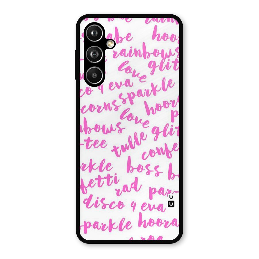 Sparkle Love Metal Back Case for Samsung Galaxy M54