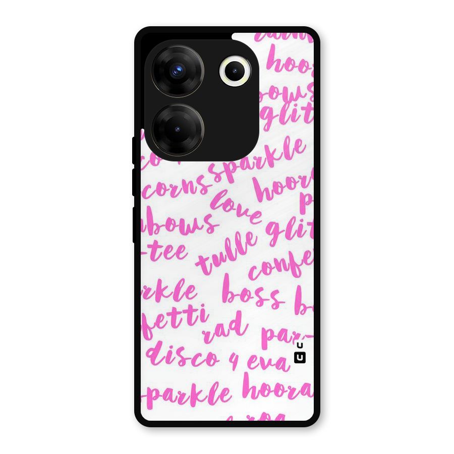 Sparkle Love Metal Back Case for Tecno Camon 20