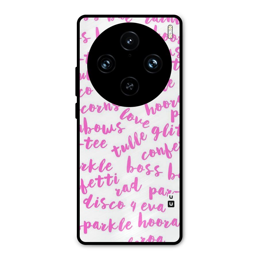 Sparkle Love Metal Back Case for Vivo X100 Pro