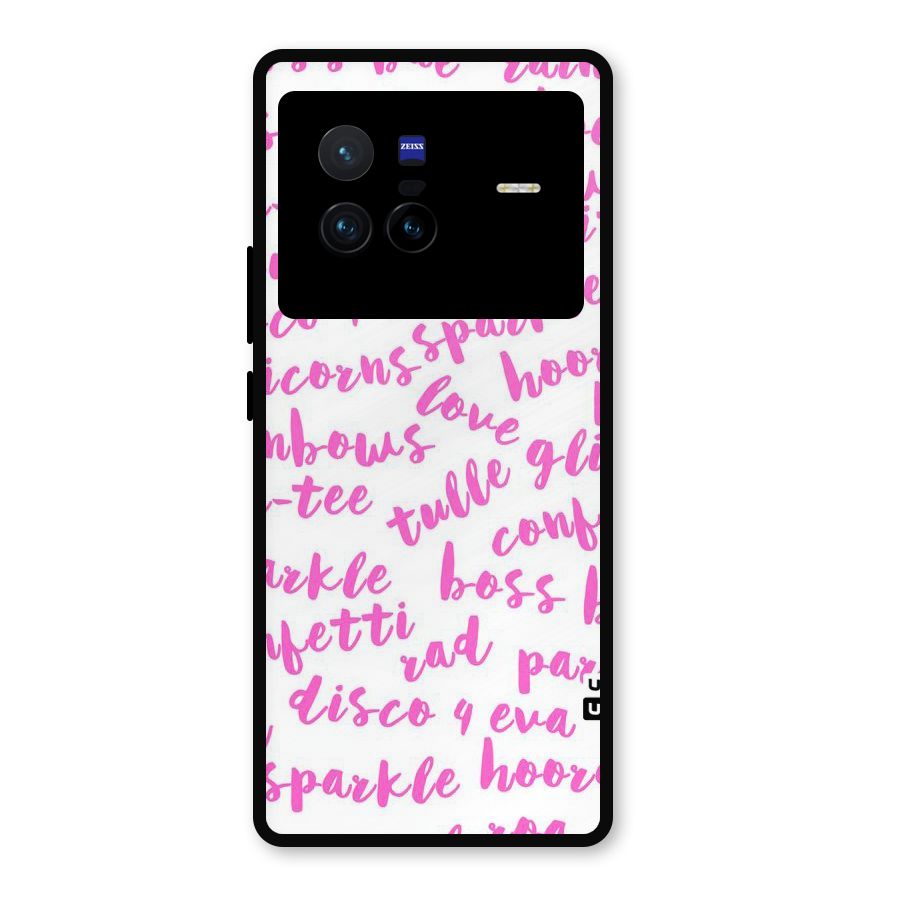 Sparkle Love Metal Back Case for Vivo X80