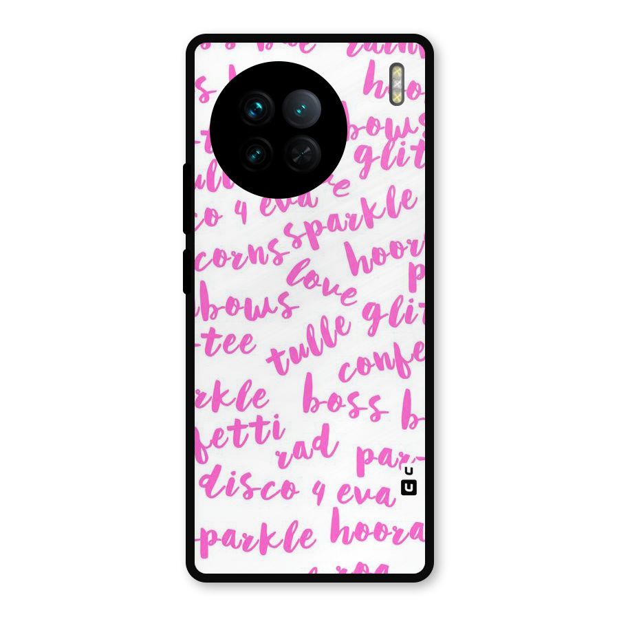 Sparkle Love Metal Back Case for Vivo X90