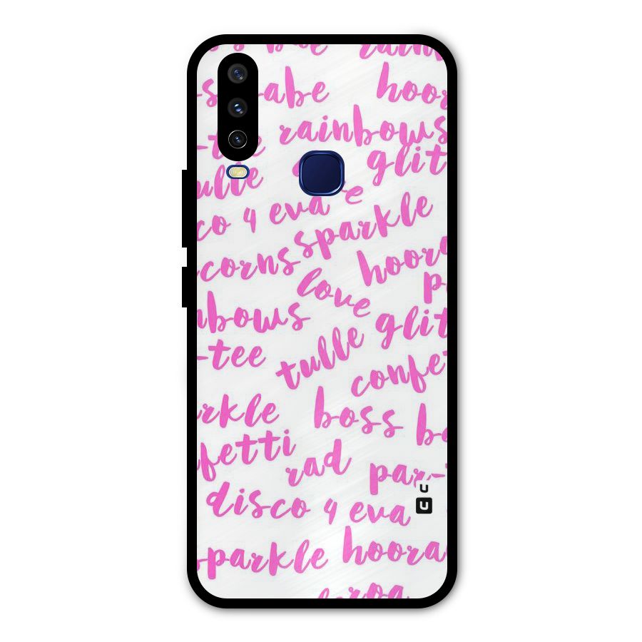 Sparkle Love Metal Back Case for Vivo Y12