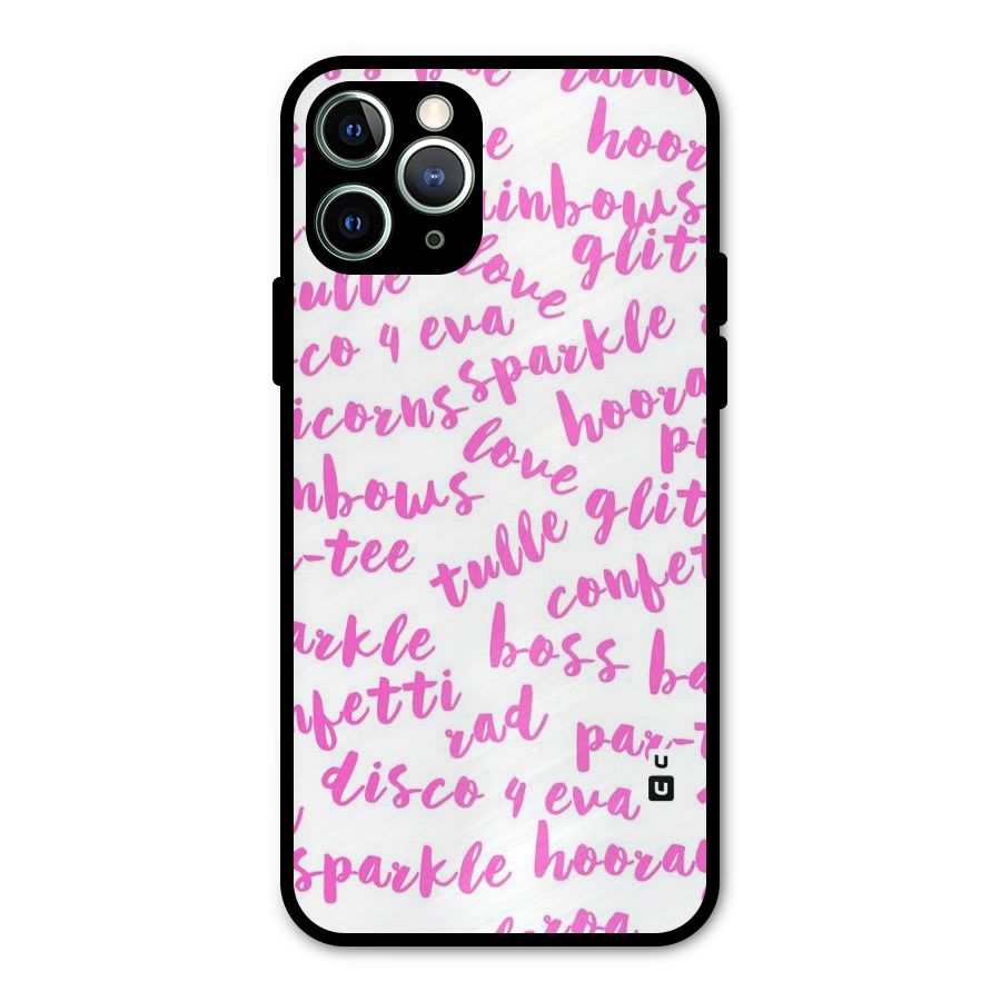 Sparkle Love Metal Back Case for iPhone 11 Pro Max
