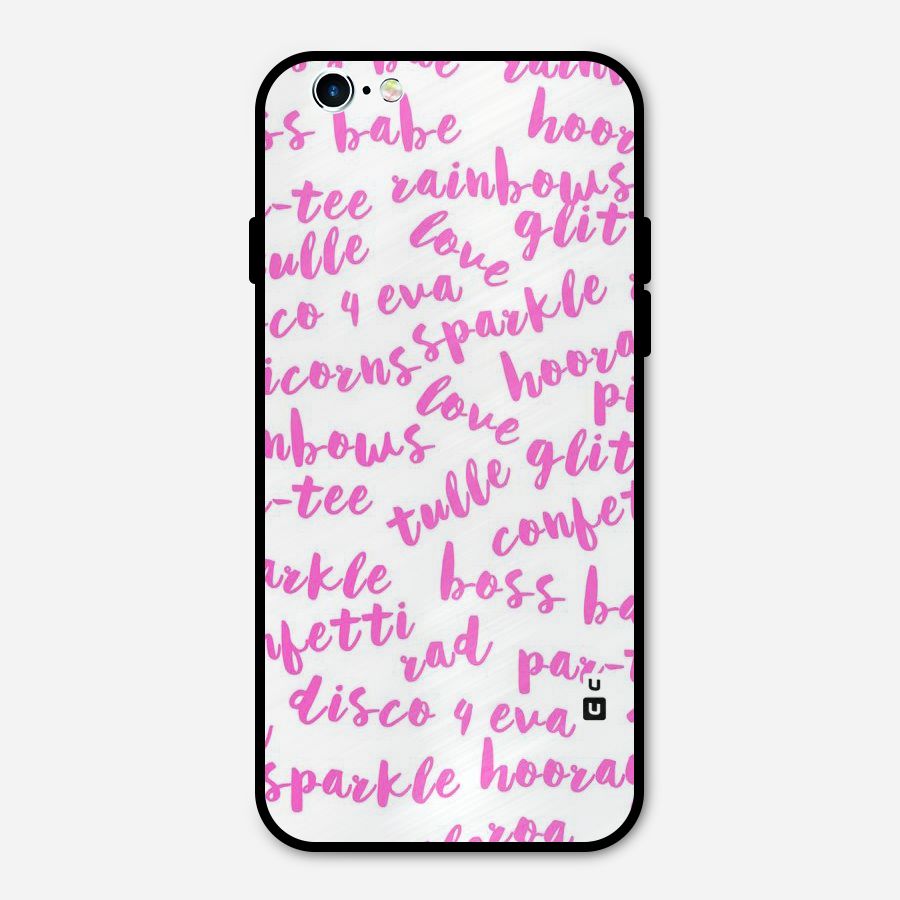 Sparkle Love Metal Back Case for iPhone 6 6s