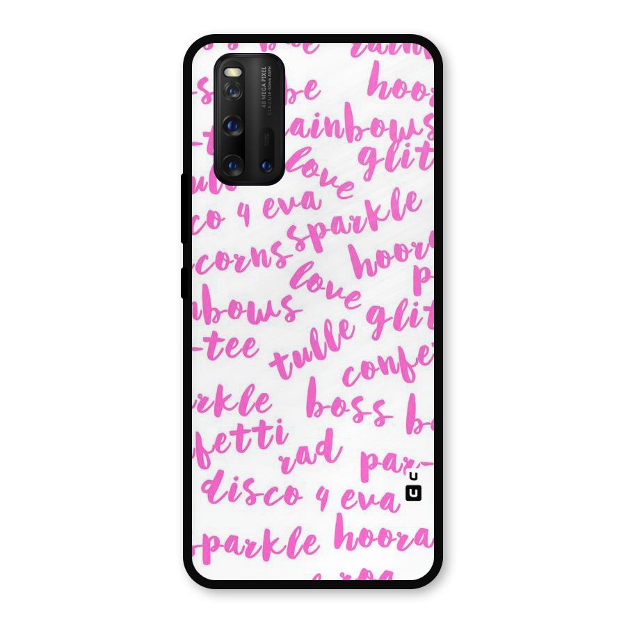 Sparkle Love Metal Back Case for iQOO 3