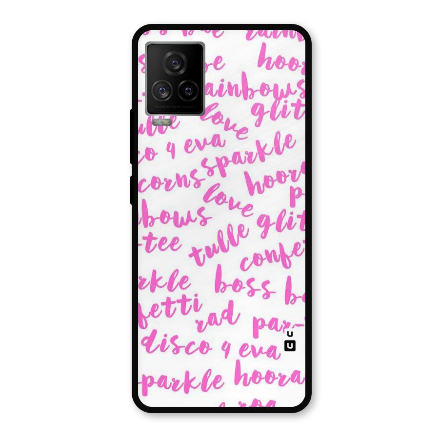 Sparkle Love Metal Back Case for iQOO 7 Legend 5G