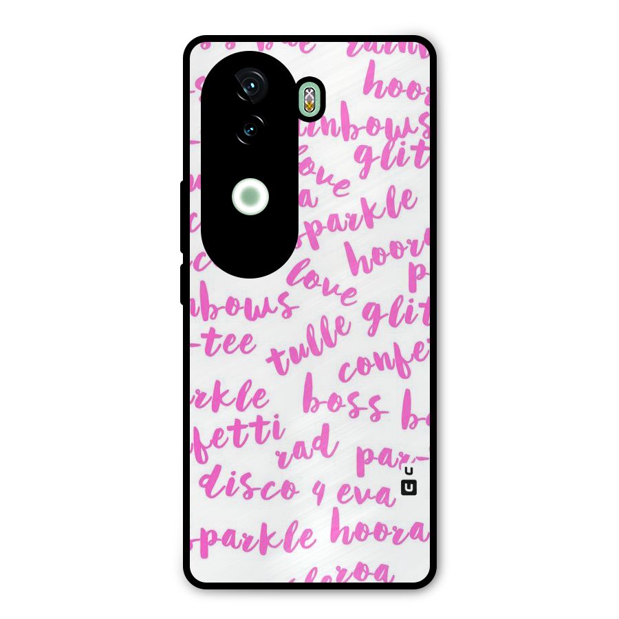 Sparkle Love Metal Back Case for iQOO Z9s
