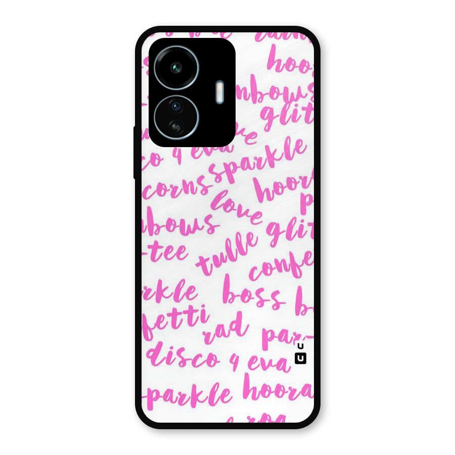 Sparkle Love Metal Back Case for vivo iQOO Z6 Lite 5G