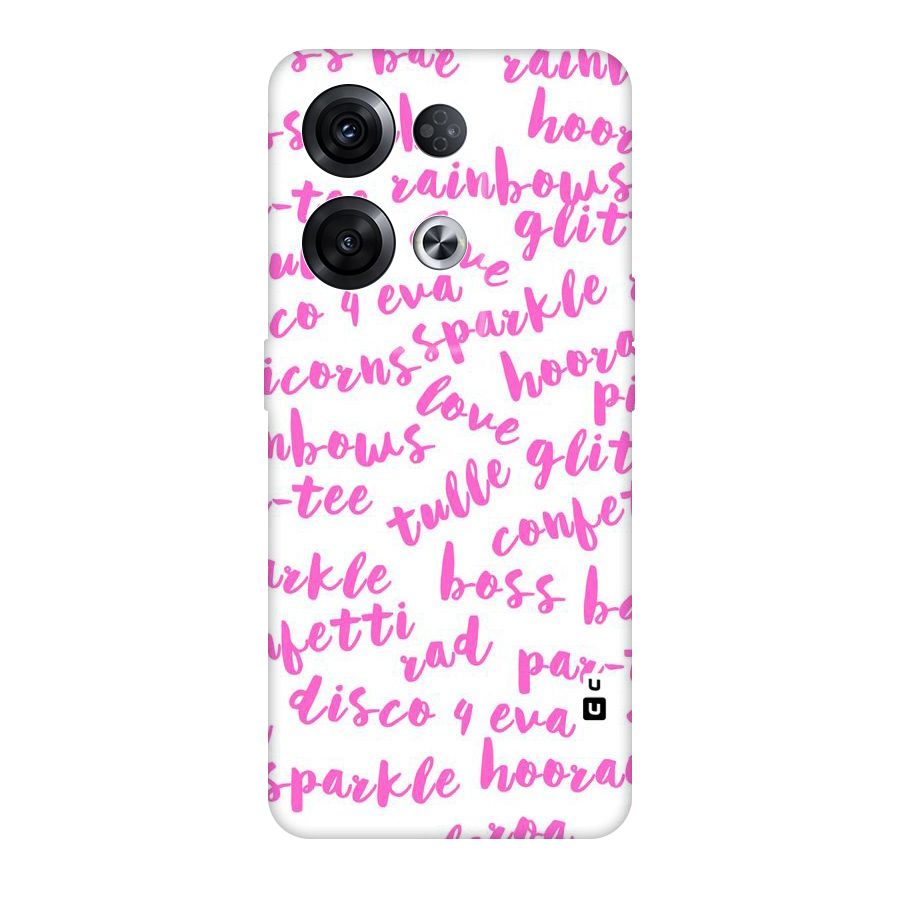 Sparkle Love Original Polycarbonate Back Case for Oppo Reno8 Pro 5G