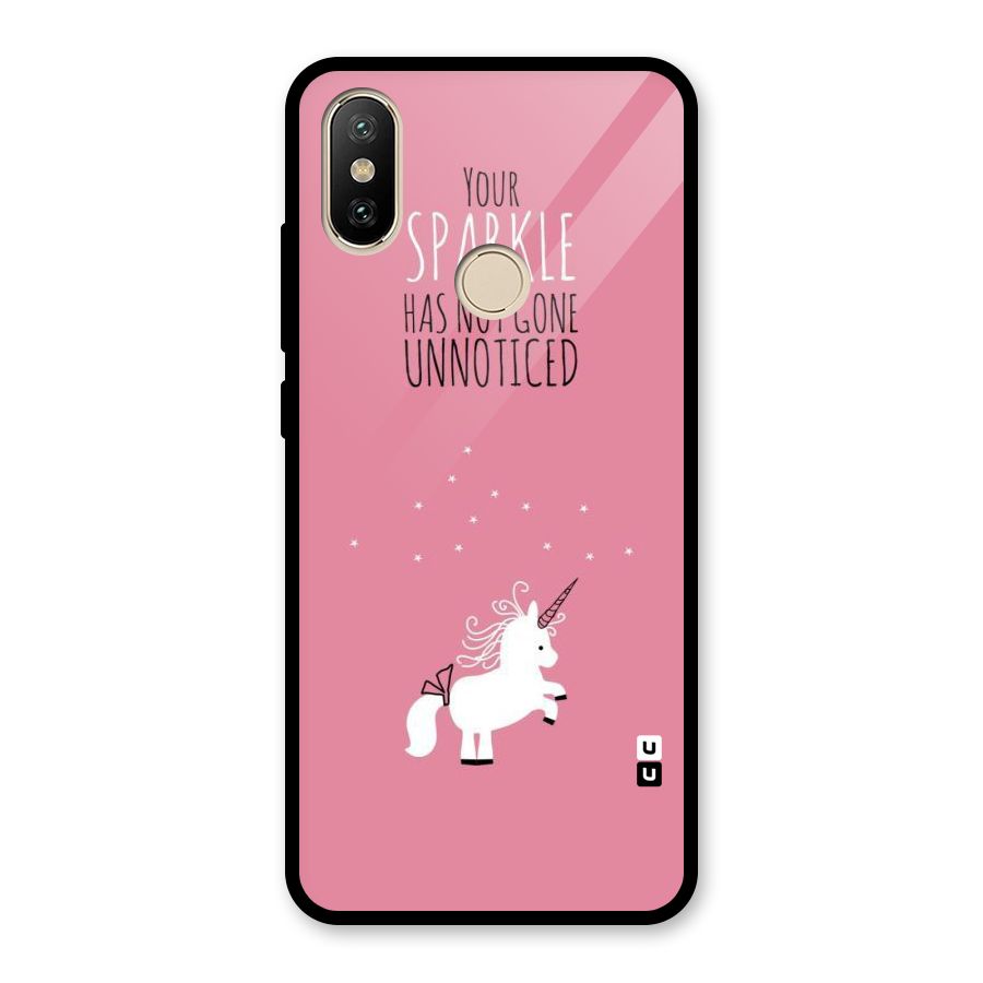 Sparkle Not Unnoticed Glass Back Case for Redmi A2