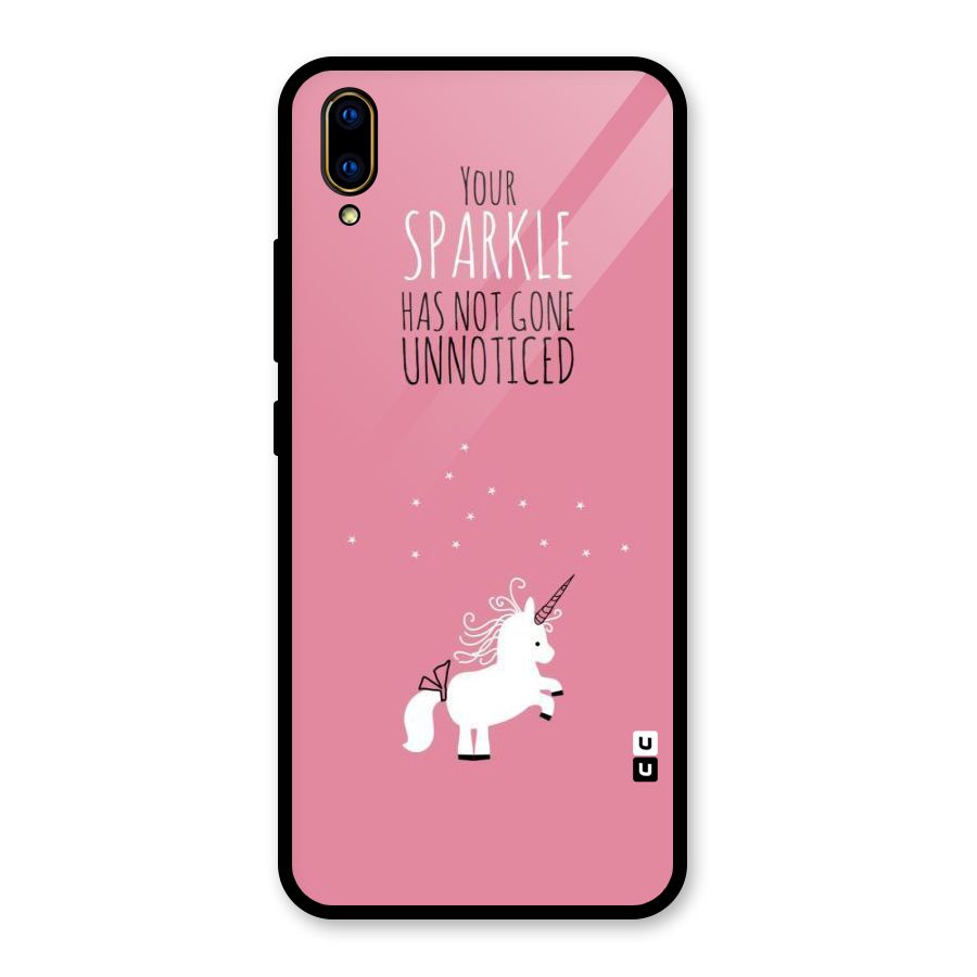 Sparkle Not Unnoticed Glass Back Case for Vivo V11 Pro